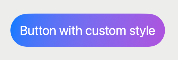SwiftUI button using custom FancyButtonStyle with gradient background and capsule shape.