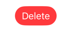 SwiftUI .borderedProminent button on iOS with .destructive role, showing red background effect.
