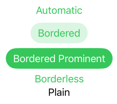 SwiftUI buttons on iOS with .tint(.green) modifier