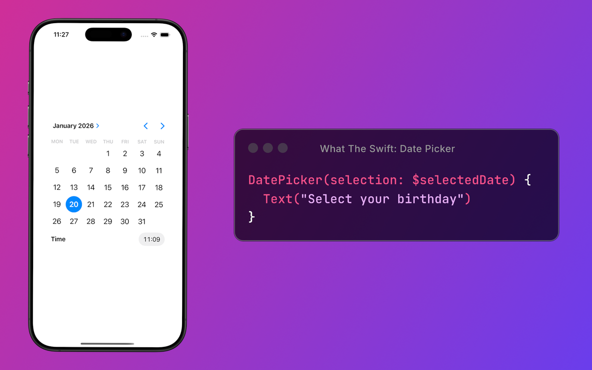 Date Picker in SwiftUI (iOS and macOS)